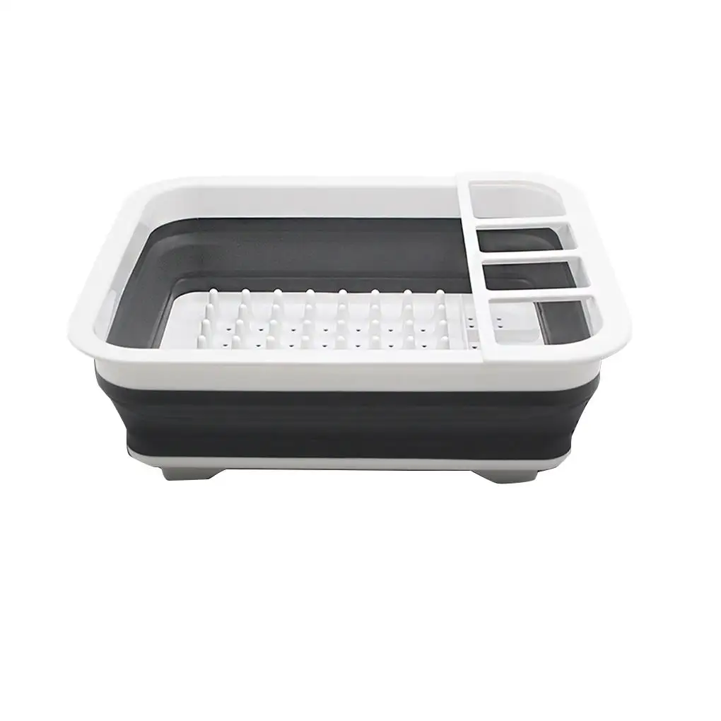 

Tableware Drainer Collapsible Washing Bowl Dish Draining Basket Folding Water Reusable Rack Organizer