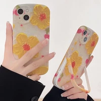 fashion vintage flower silicone phone case for iphone 11 12 13 pro max x xs max xr full lens protection shockproof back cover