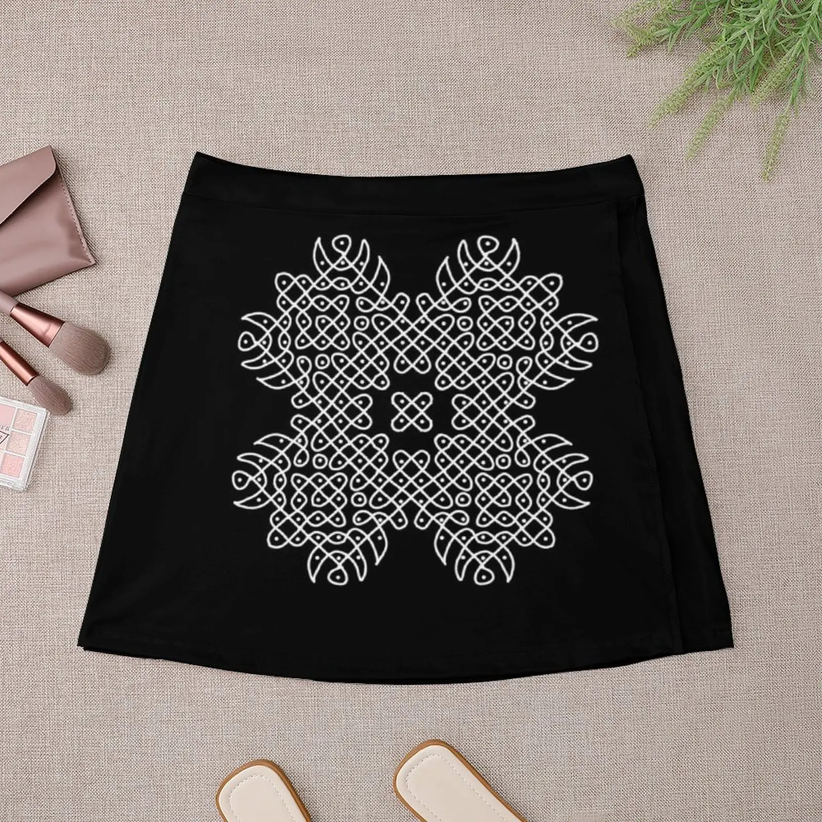 Kolam искусство из южной индии. Женская мини-юбка в Корейском стиле