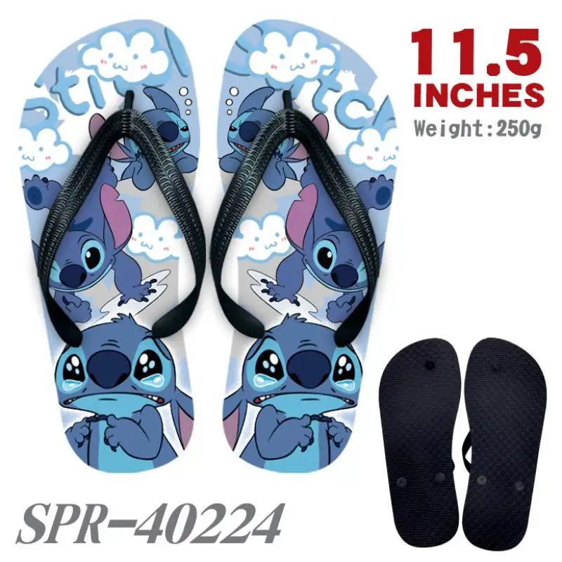 

Шлепанцы Disney Stitch для женщин и мужчин, летние дышащие модные повседневные Простые тапочки для улицы и пляжа с мультяшным аниме