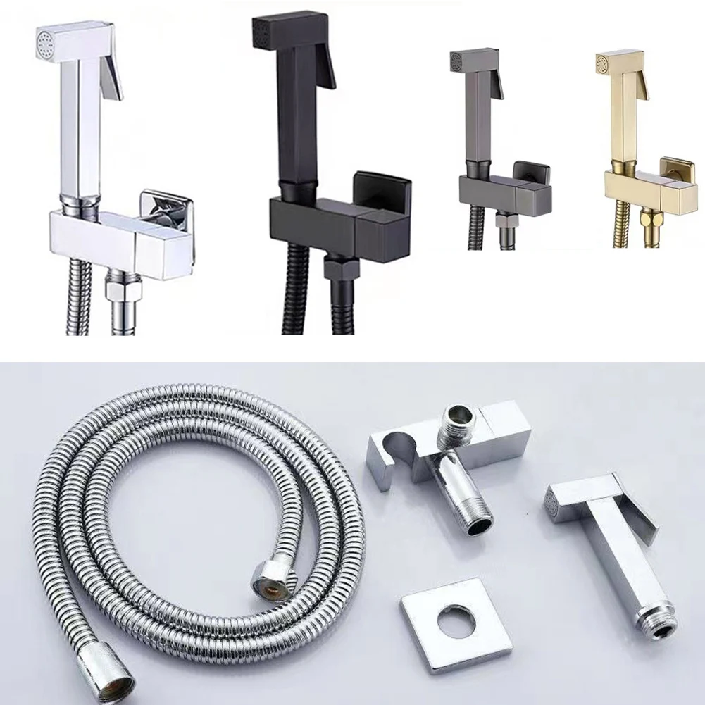 

1 Set Brass Bidet Faucet Single Cold Water Tap Handheld Bidet Spray Shower Set Toilet Shattaf Sprayer Douche Hygienic Shower