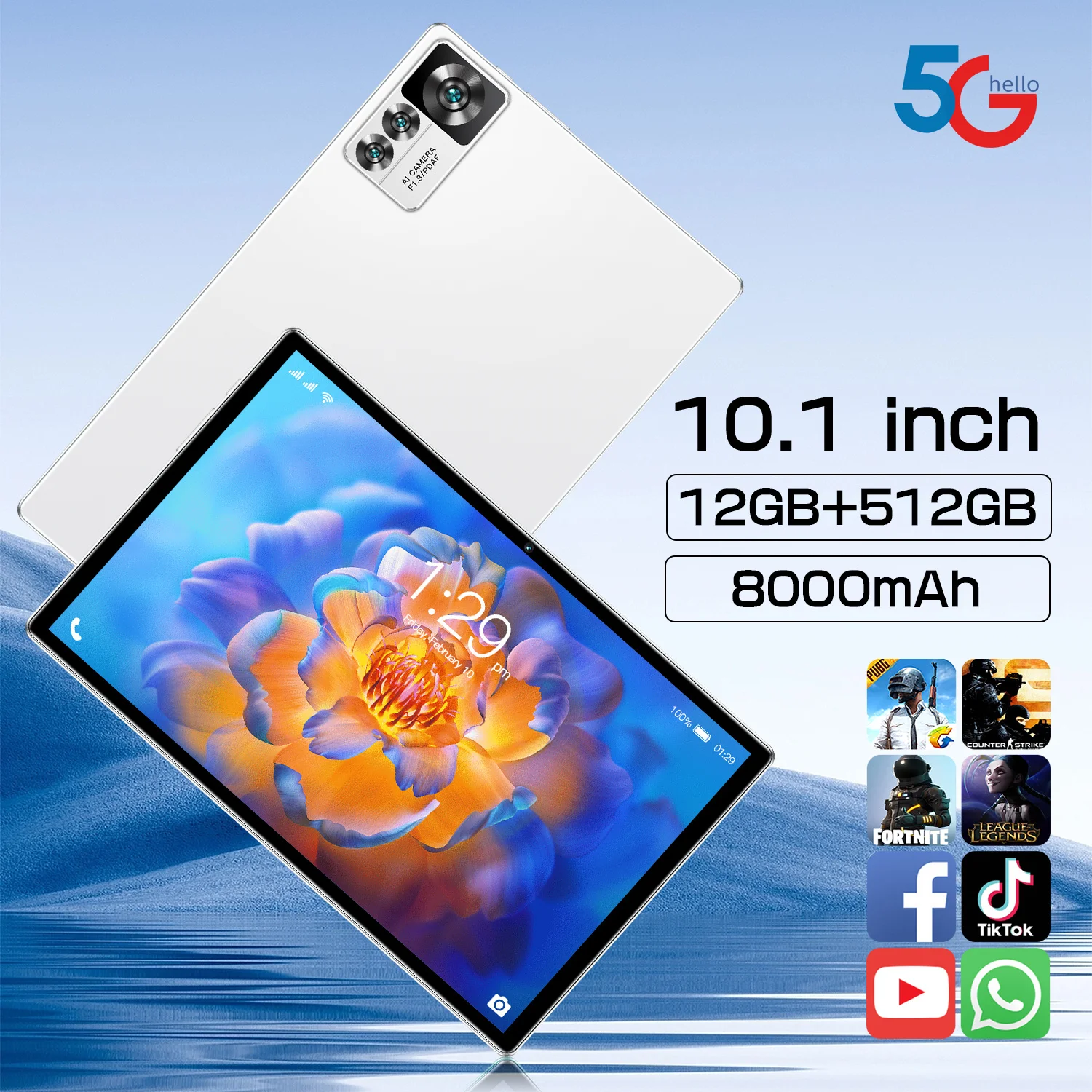 

Дешевые и хорошие, лидер продаж, игровые планшеты MTK6797, Android 13,0, 12 Гб + 512 Гб ПЗУ, 10 ядер, 10,1 дюйма, 2560*1600, 8000 мАч