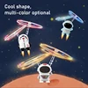 Flying Robot Astronaut Toy Aircraft High-Tech Hand-Controlled Drone Interactive Dual Wings with Lights Outdoor GiftS for Kids 3