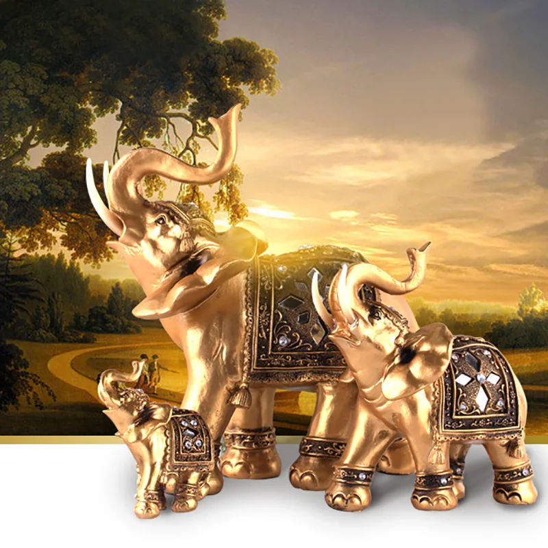 

Home Decor Lucky Rijkdom Figuur Ambachten Display Ornamenten Decoraties Olifant Kofferbak Sculptuur Verjaardag Geschenken