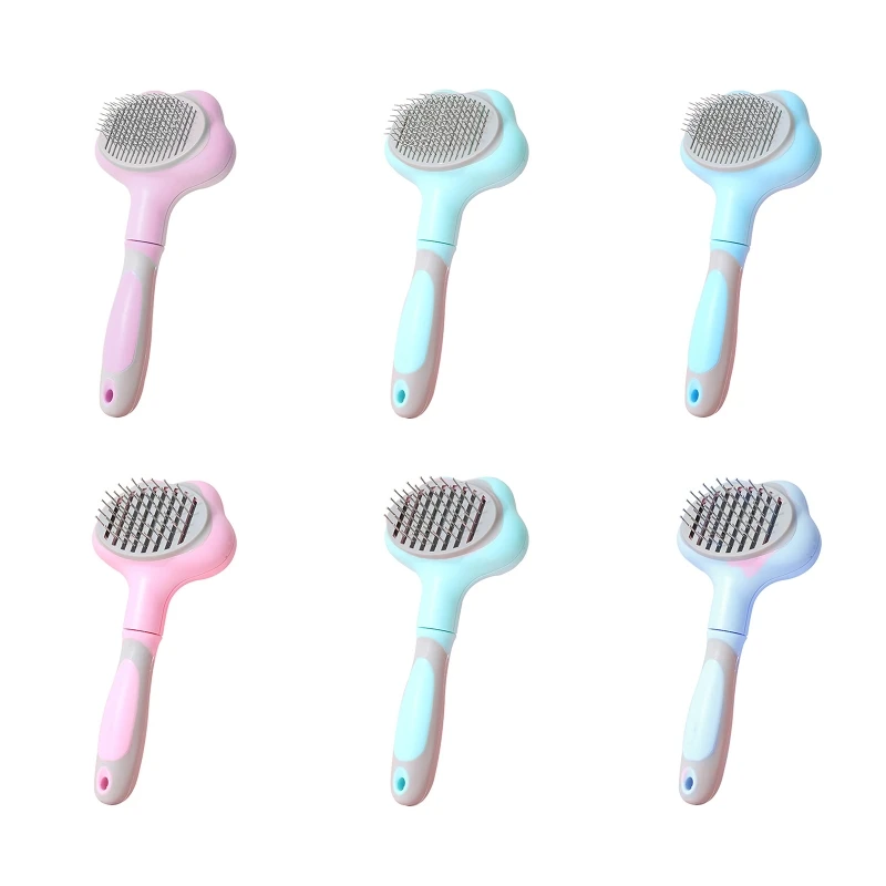 

Pet Brush Self Cleaning Slicker Comb Dog/Cat Pumpkin Brush for Shedding and Grooming Fit for All Long or Short Hair Pets