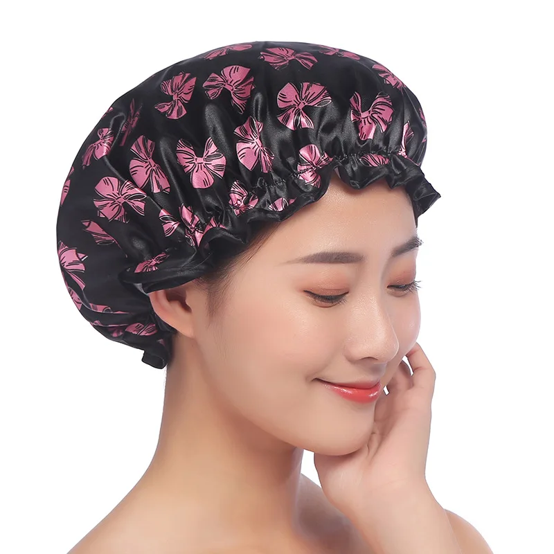 

11 Styles Waterproof Bath Hat Women Girls Household Bathroom Reusable Shower Cap Adult Spa Hair Wrap Hat Bath Head Hair Cover