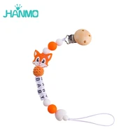customizable free personalized name baby pacifier chains anti drop chain silicone cat infant pacifier clips chain holder