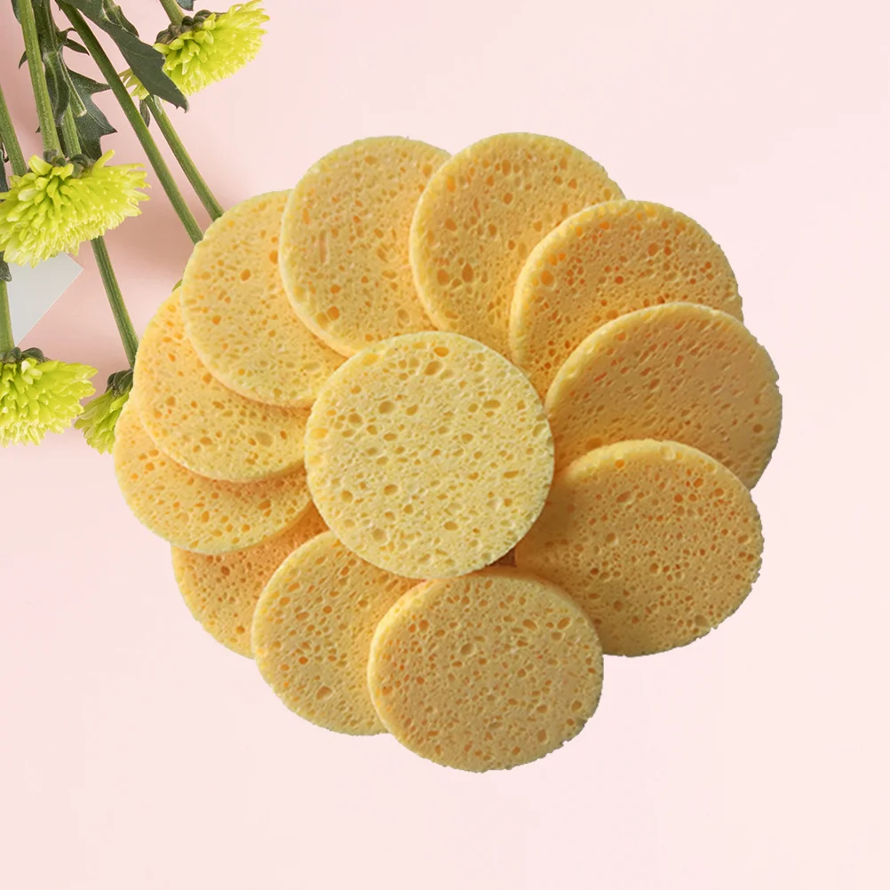 

Natural Wood Pulp Sponge Cellulose Compress Cosmetic Puff Facial Washing Sponge Face Care Cleansing Makeup Remover Tools
