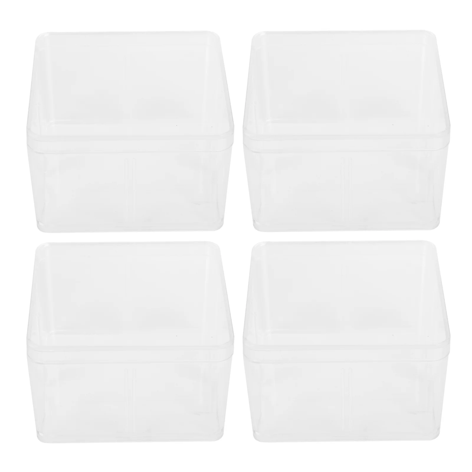 

4pcs Portable Specimen Showing Boxes Plastic Storage Boxes Food Containers
