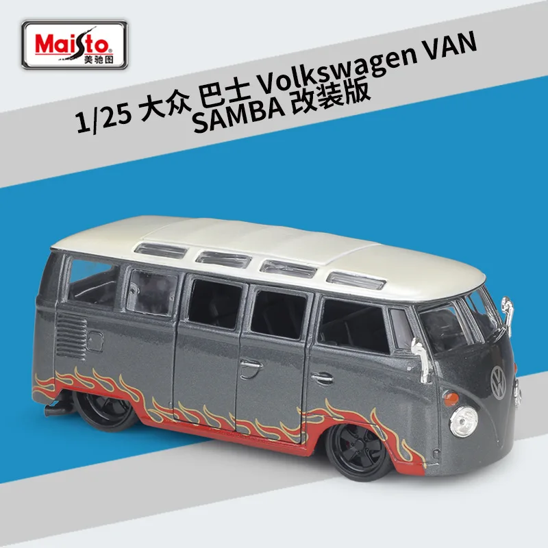 

Maisto 1:24 Volkswagen VAN SAMBA Diecast VW Alloy Metal Model Car Bus High Static Simulator Adult Collection Christmas Gift B171