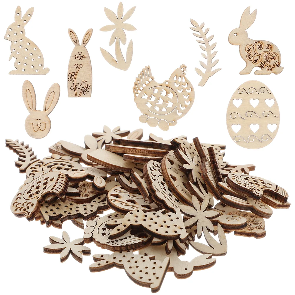 

Wood Wooden Easter Pieces Tag Bunny Unfinished Egg Cutouts Diy Crafts Slices Ornaments Decorations Disc Ornament Sign Maker Door