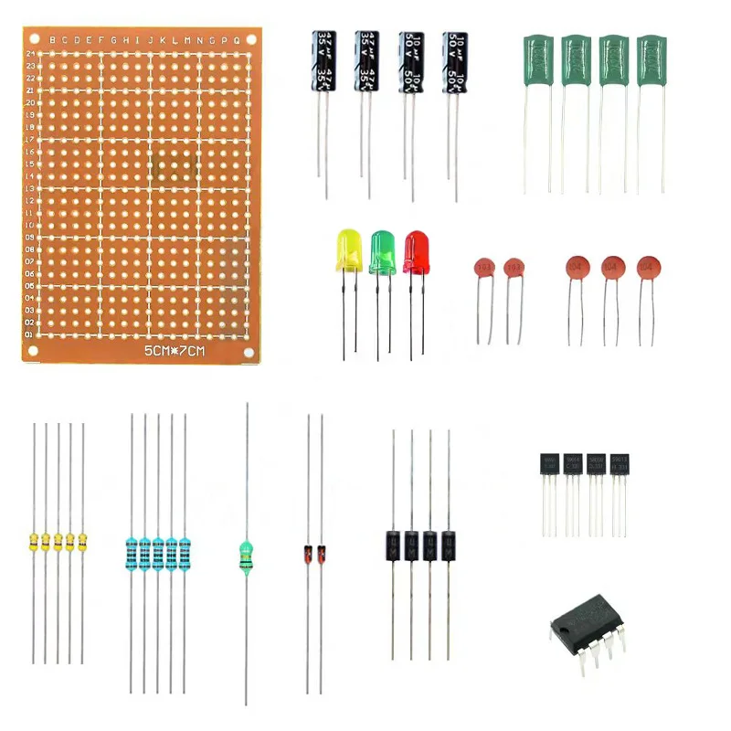 Набор компонентов для пайки для начинающих, тренировочная доска для ...