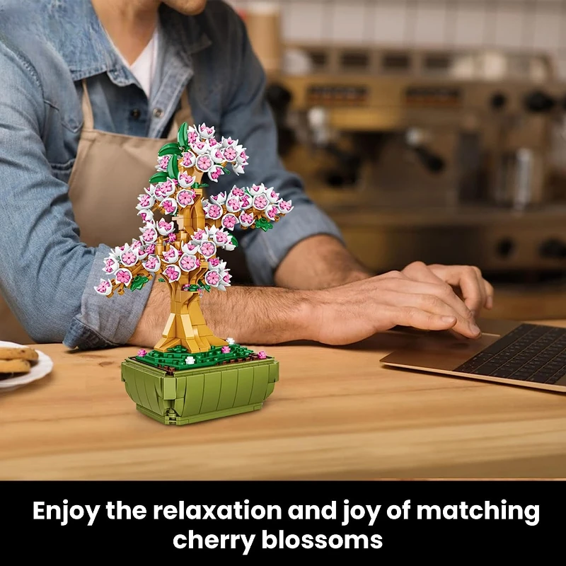 Креативный Набор Бонсай сделай Сам С Блоками Вишни Для Украшения Дома