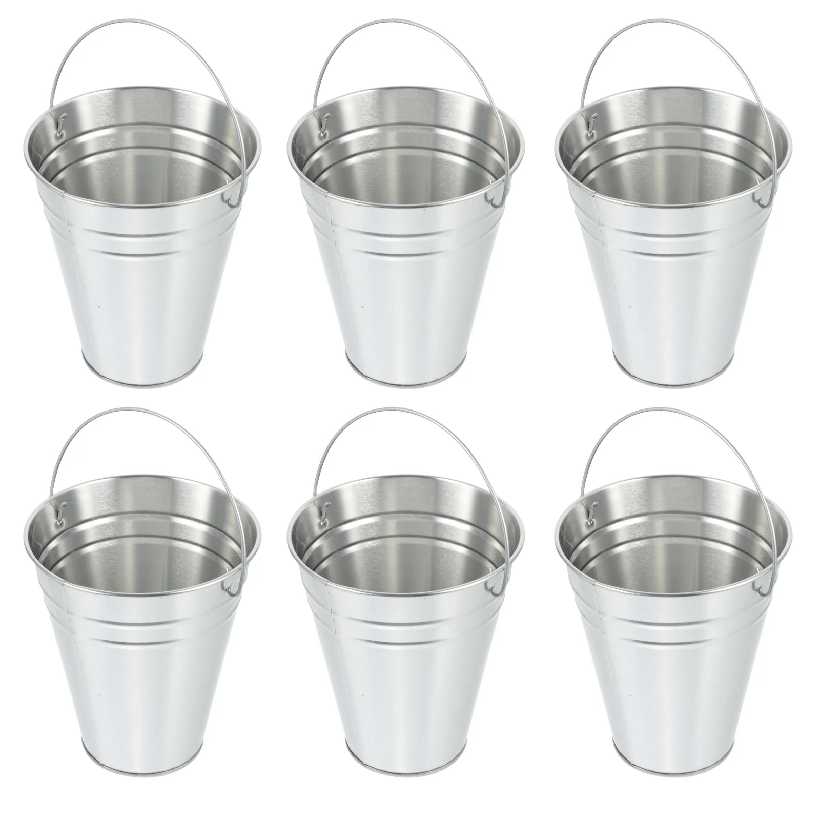 

6Pcs Ice Buckets Portable Bear Holders Creative Ice Cube Containers (Silver)