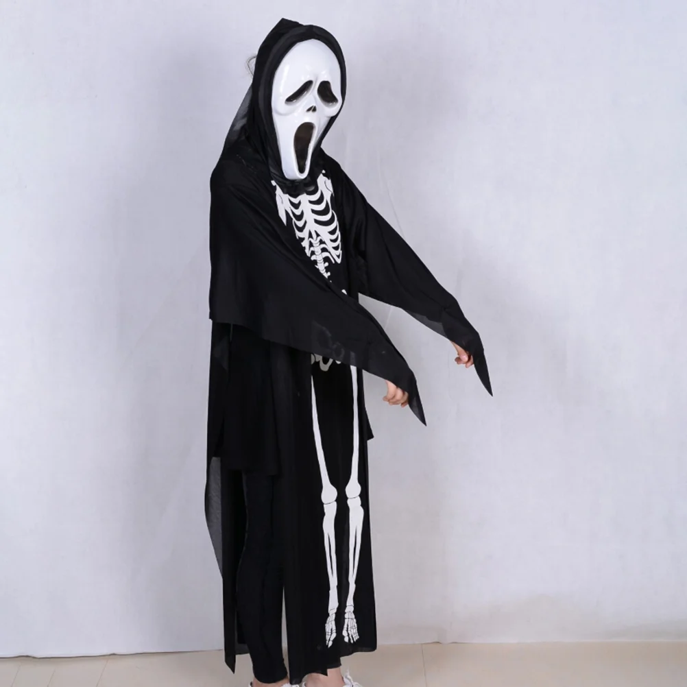 Костюм призрака страшный косплей костюм черепа на Хэллоуин одежда для взрослых