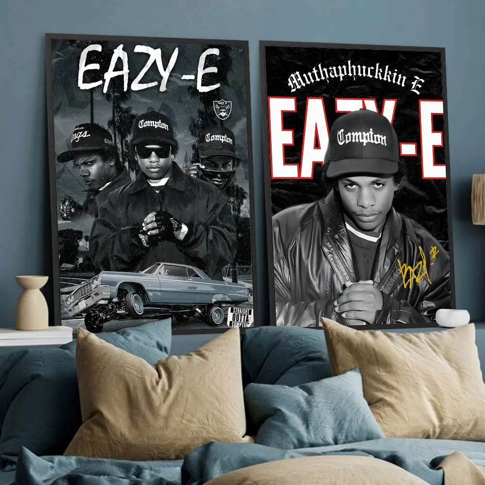 Современный стиль Западное побережье хип-хоп рэпер Eazy E аниме плакат наклейки для