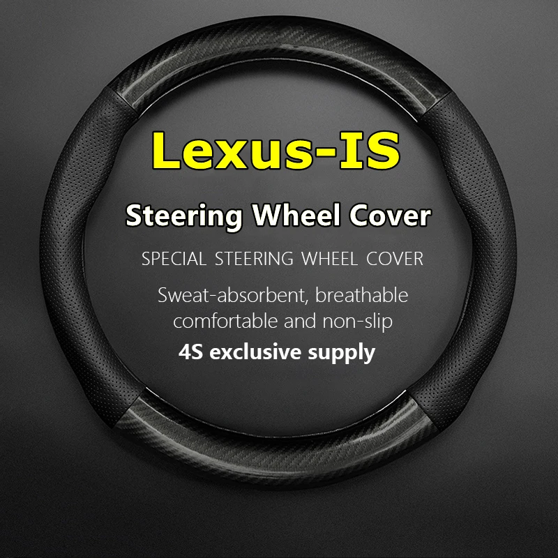 

Car PUleather For Lexus IS Steering Wheel Cover Genuine Leather Carbon Fiber Fit IS200 2004 2005 2006 2007 2008 IS200C 2009