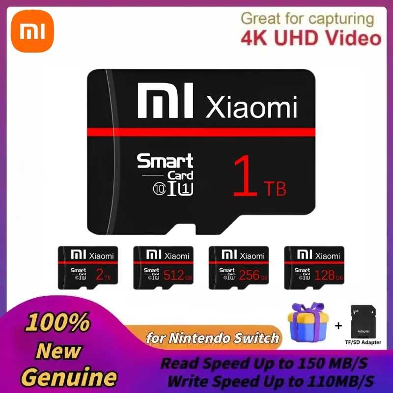 Original Xiaomi SD Memory Card 2TB 1TB Class 10 SD/TF Flash Mini Micro TF Sd Cards 128GB 512 256GB