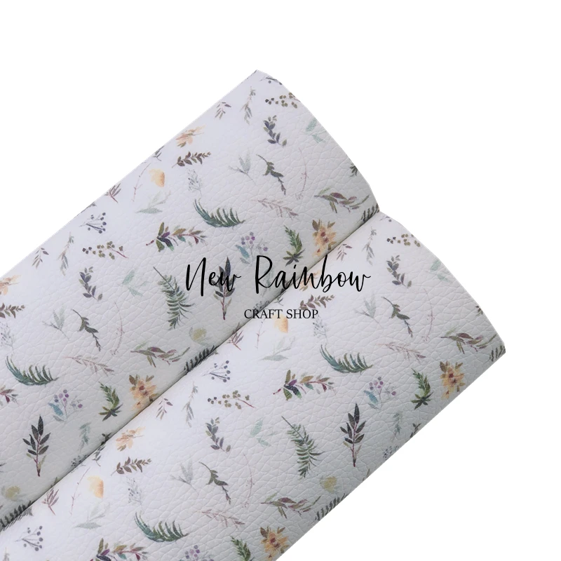 Новые радужные 30x2 2 см/A4 Ванильные белые листья искусственная кожа для бантов