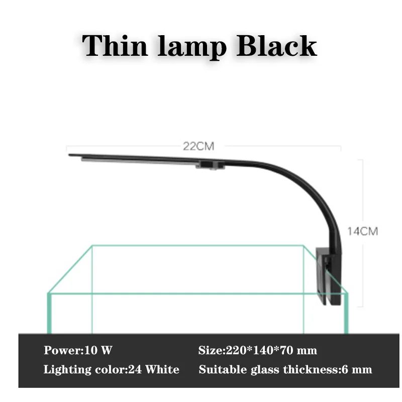 Aquarium Clip-On LED Light Clamp Fish Tank Clip on with White and Blue LEDs |