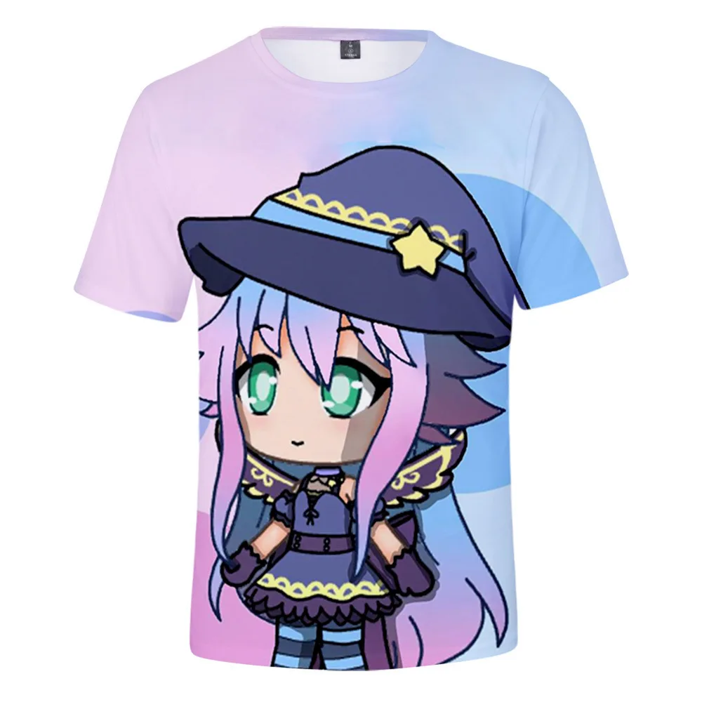 T-shirts Anime Gacha Life Kawaii  Children's clothing 3D Print Kid T Shirt Fashion Casual Round neck T-shirt Boy Girl Tops images - 6