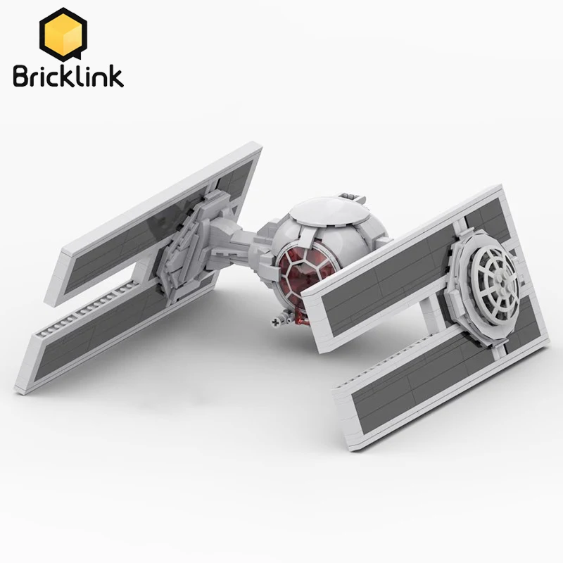 Фото Конструктор Bricklink Звездный кинокорабль MOC TIE Droid и TIE Хищник Звездные бойцы наборы строительных блоков детские игрушки Рождественский новый год подарок №1