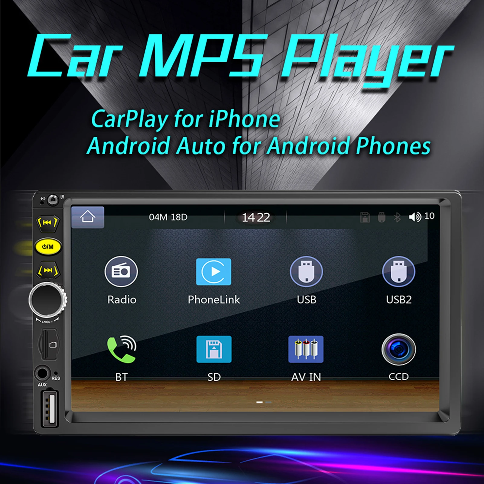 

Universal Car Multimedia Player 7" HD Car Stereo Auto Audio Multimedia Player MP5 Touch Screen USB TF FM Auto Radio
