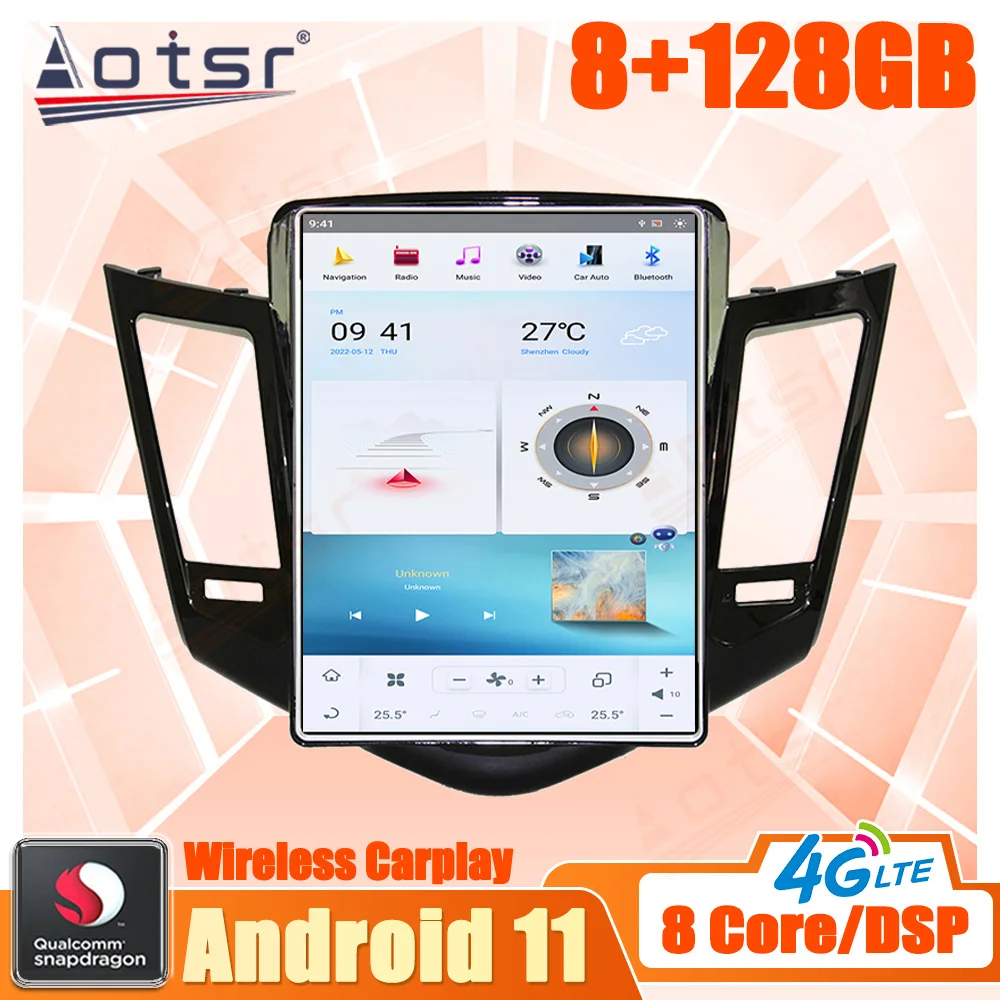 

Android 11 For Chevrolet Cruze 2009 - 2013 Car Multimedia Radio Stereo Player GPS Navi Head Unit Qualcomm Snapdragon Din Carplay
