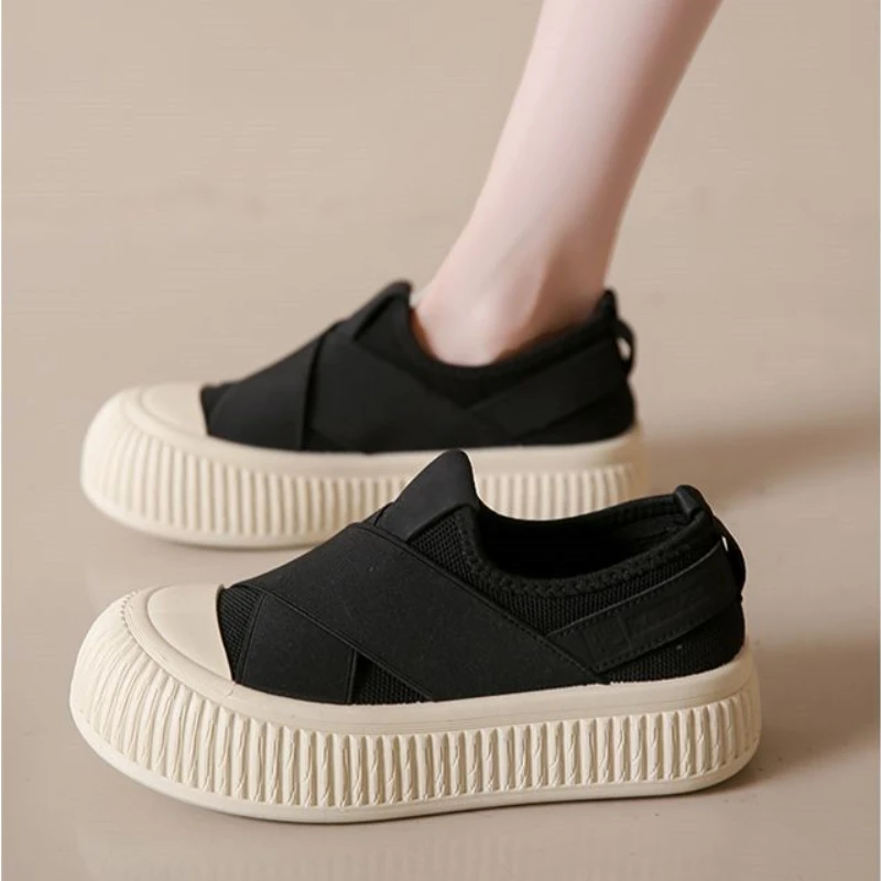 Женские кроссовки на платформе сетчатые дышащие повседневная обувь для