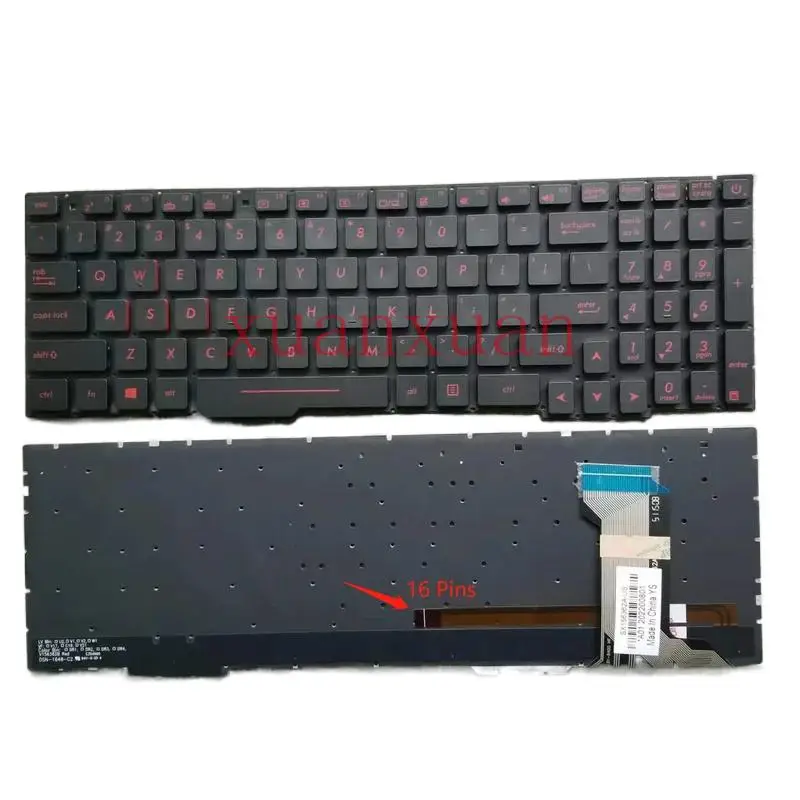 Новая красная клавиатура с RGB-подсветкой для Asus GL553 GL553V GL553VW ZX53V ZX73 FX553VD FX53VD FX753VD FZ53V