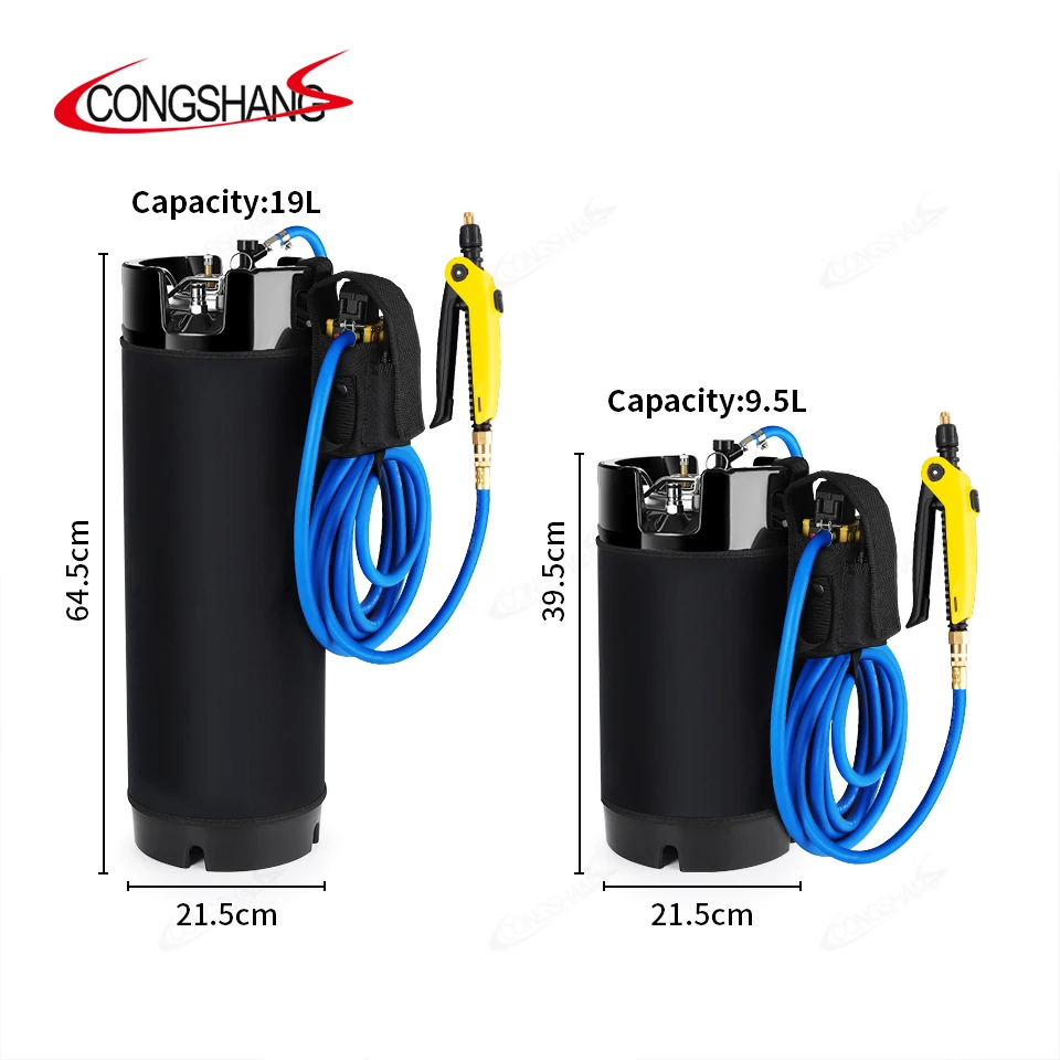 CONGSHANG Резервуар из нержавеющей стали объемом 19 л 5 галлонов с системой