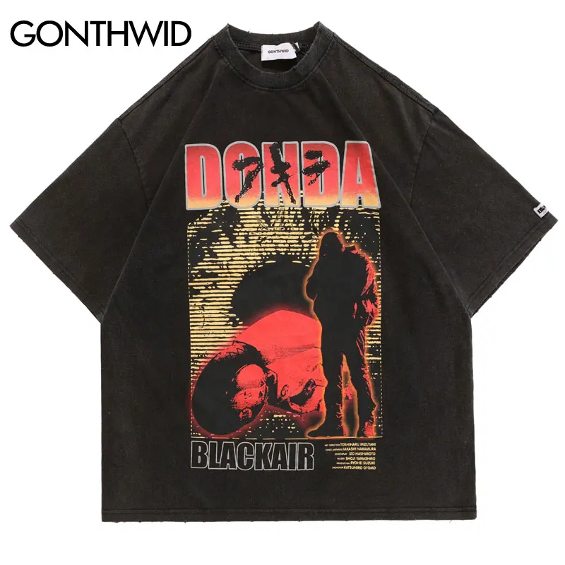 

Hip Hop Streetwear T Shirt Mens Vintage Poster Graphic Print Punk Rock Gothic Tshirts 2022 Harajuku Retro Short Sleeve Tee Tops