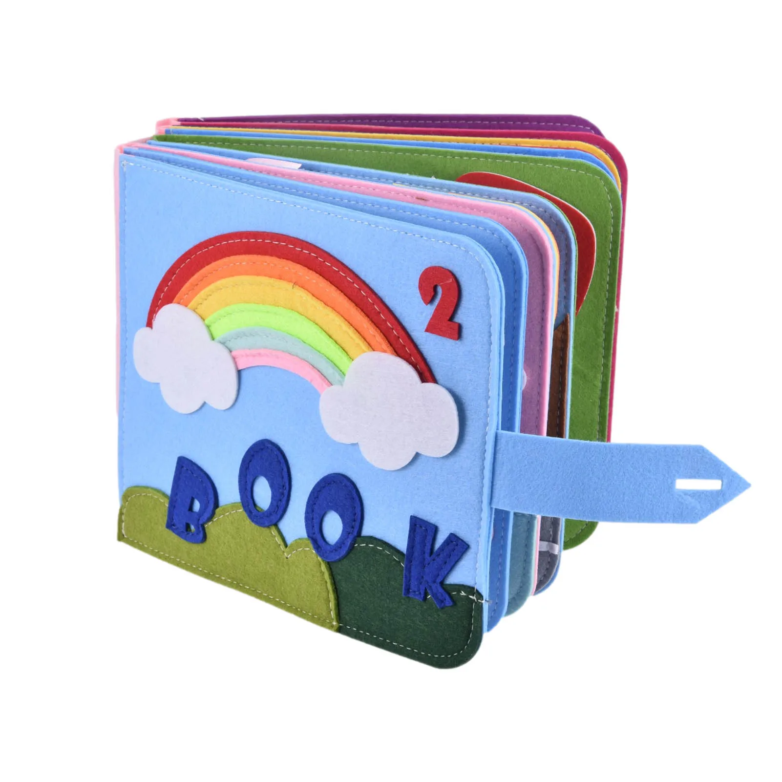 

Washable Montessori Baby BusyBoard 3D Toddlers Story Cloth Book Early Learning Education Habits Knowledge Developing Toys