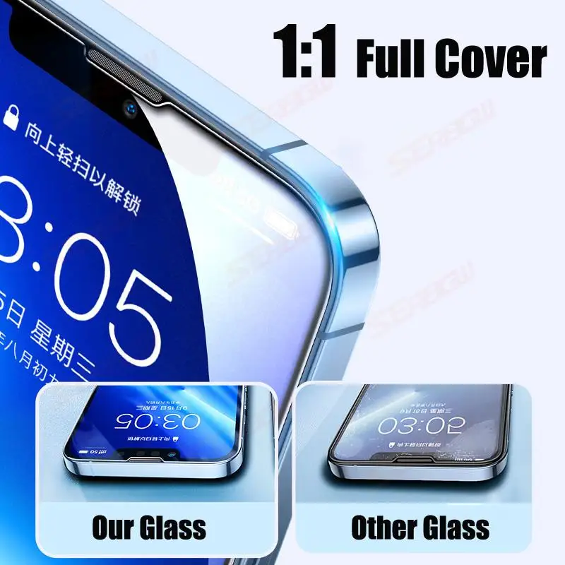 9d full protective glass for apple iphone 13 12 mini 11 pro max tempered screen protector on iphone x xr xs max safety glas film free global shipping