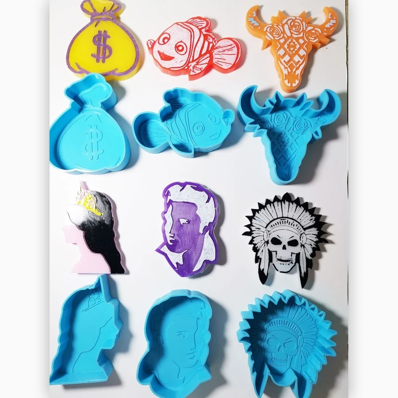 

Силиконовая форма Prince Fish, гипсовые украшения, каплевидный клей, форма для украшения из смолы T8DE