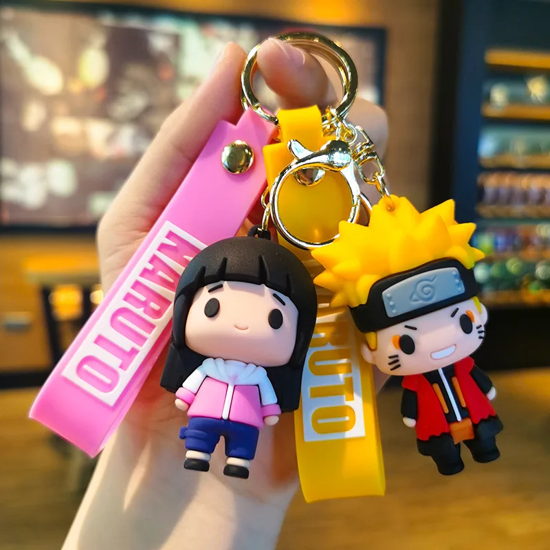 

Q Version Naruto Anime Keychains Backpack Cartoon Pendants Decoration Gift Accessories Rock Lee Itachi Sakura Gaara Peripheral