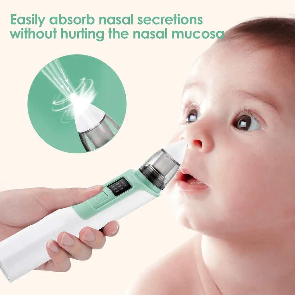 Enlarge Baby Nose Cleaner Smart Nose Inhaler Children's Nose Inhaler Direct USB Charging Silicone Booger Baby Nose Inhaler Electric