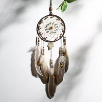new brown 1 rings large pine stone beads dream net catcher home crafts wall decoration car hanging home handmade ornament