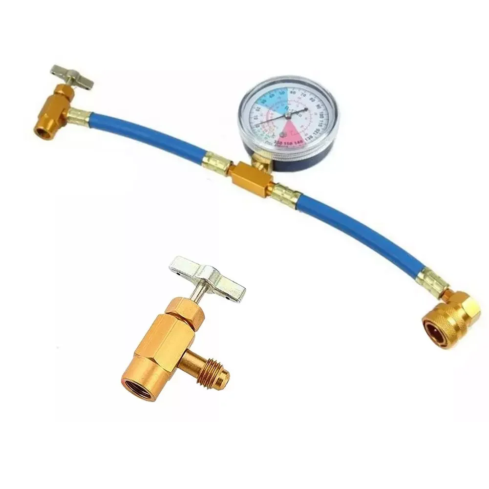 

R134A Car Air Conditioning Refrigerant Charging Hose Kit Recharge Measuring Hose Gauge Valve Refrigerant Pipe Dropshipping