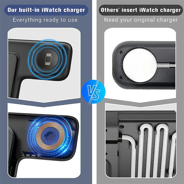 100W Wireless Charger 3 in 1 For iPhone 14 13 12 Pro Max 11 X 8 Fast Charging Dock Station For Apple Watch 8 7 6 Chargers Stand 4
