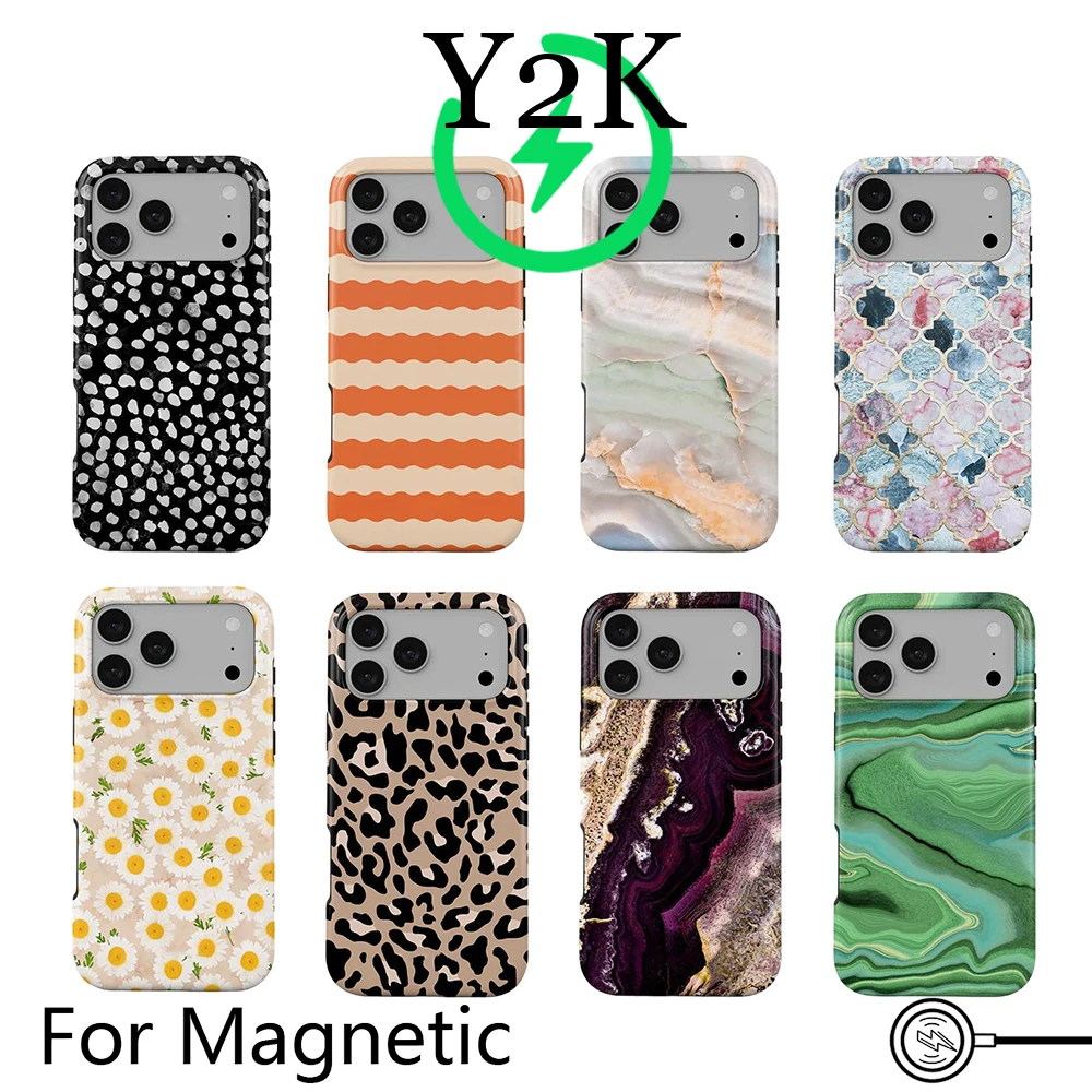 Фото Роскошный чехол Clmj Lucky You Papaya для iPhone 17 16 15 14 13 12 11 Pro Max Plus Air, магнитный двухслойный чехол-накладка №1