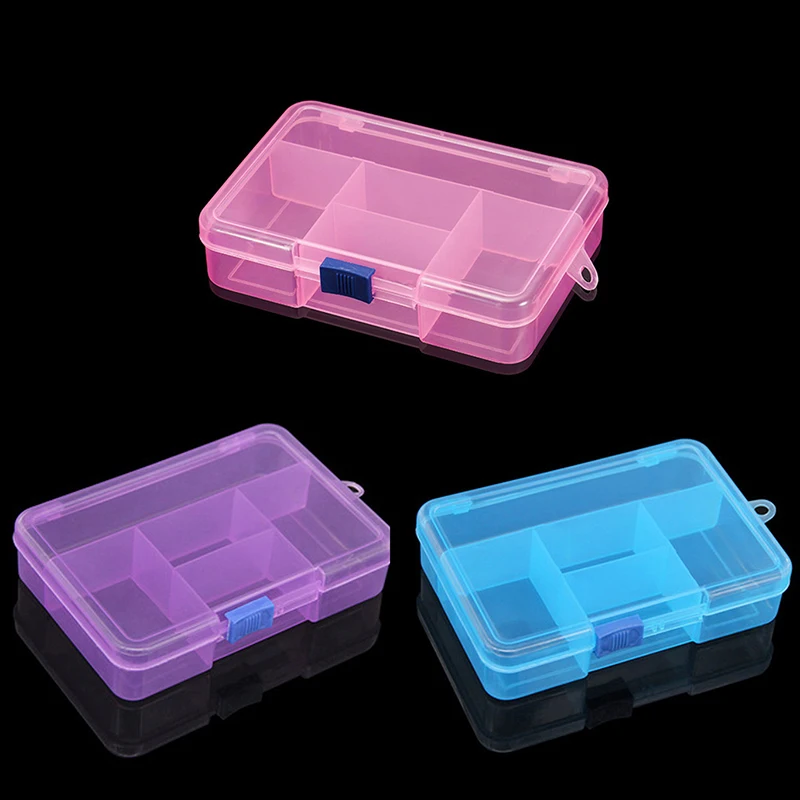 

5 Grids Jewelry Box Compartment Container For Beads Jewelry Fishing Tackle Box Fish Lure Hook Bait Storage Case Organizer