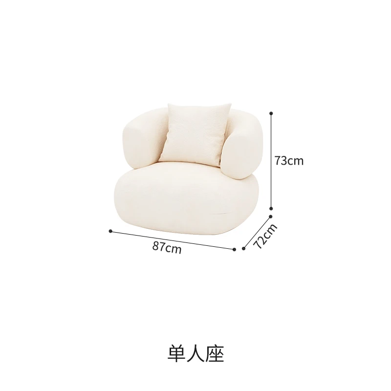 

Nordic Living Room Fabric Craft Sofa Small Apartment Straight Row Simple