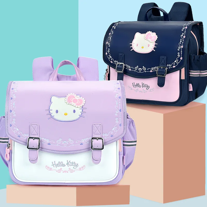 Sanrio Hello Kitty Bag Schoolbag Primary School Girl Children's Spine Protection Breathable Lightweight Backpack Girl