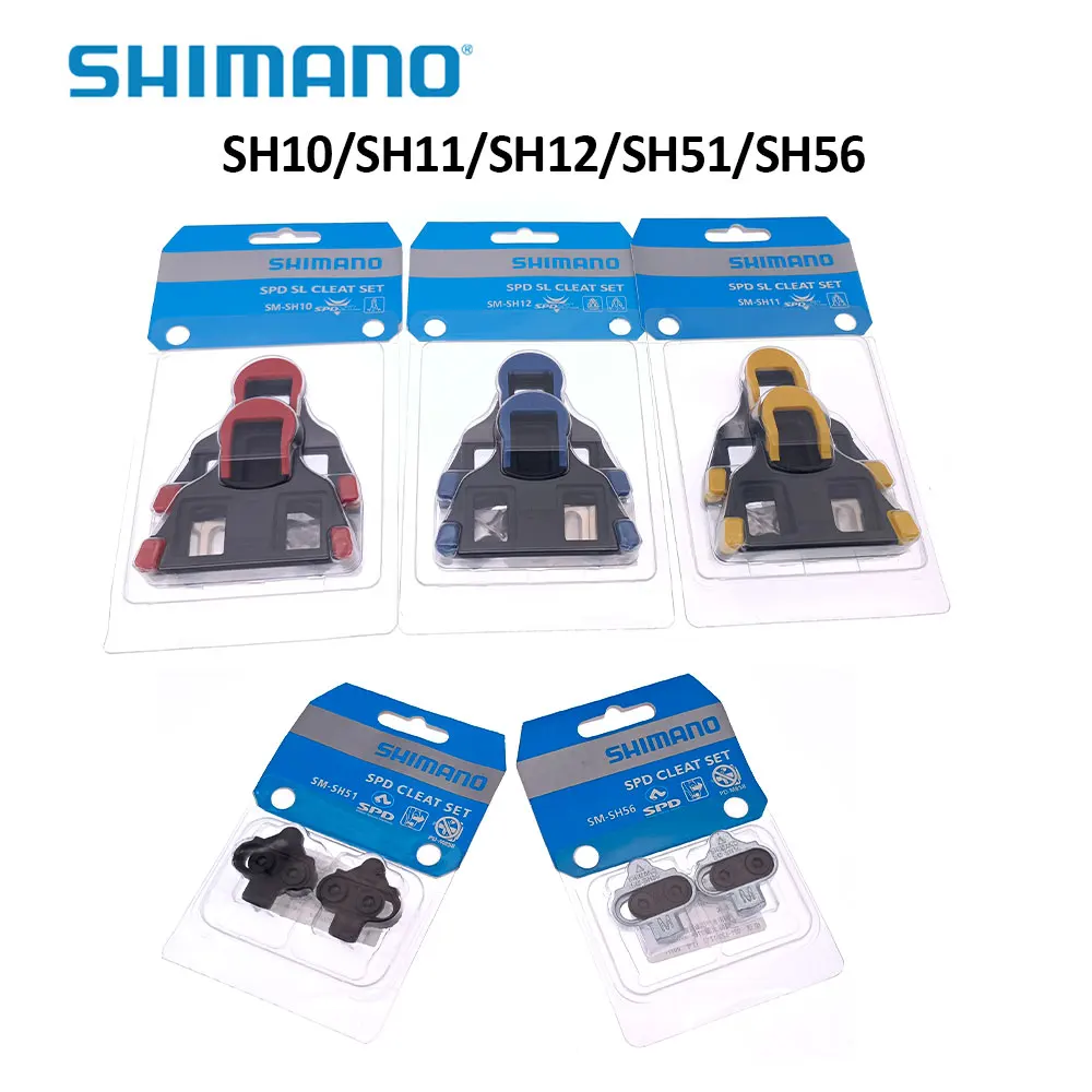 

Shimano Road Bike Cleat Set SM SH10 SH11 SH12 MTB Bicycle SH51 SH56 Self-locking Single Release Plate Float Mountain Bike Cleats