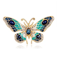 tulx elegant insect brooches for women crystal rhinestone butterfly brooch pins delicate bridal gift dress accessories