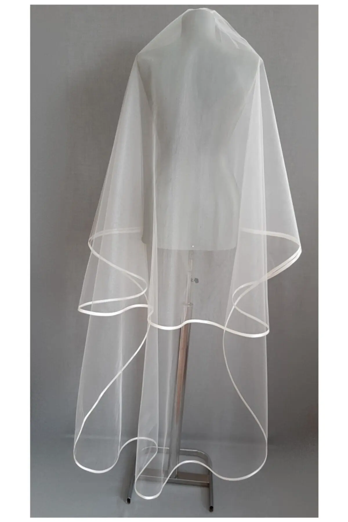 

Белая атласная Фата в европейском стиле, свадебный аксессуар, 2022