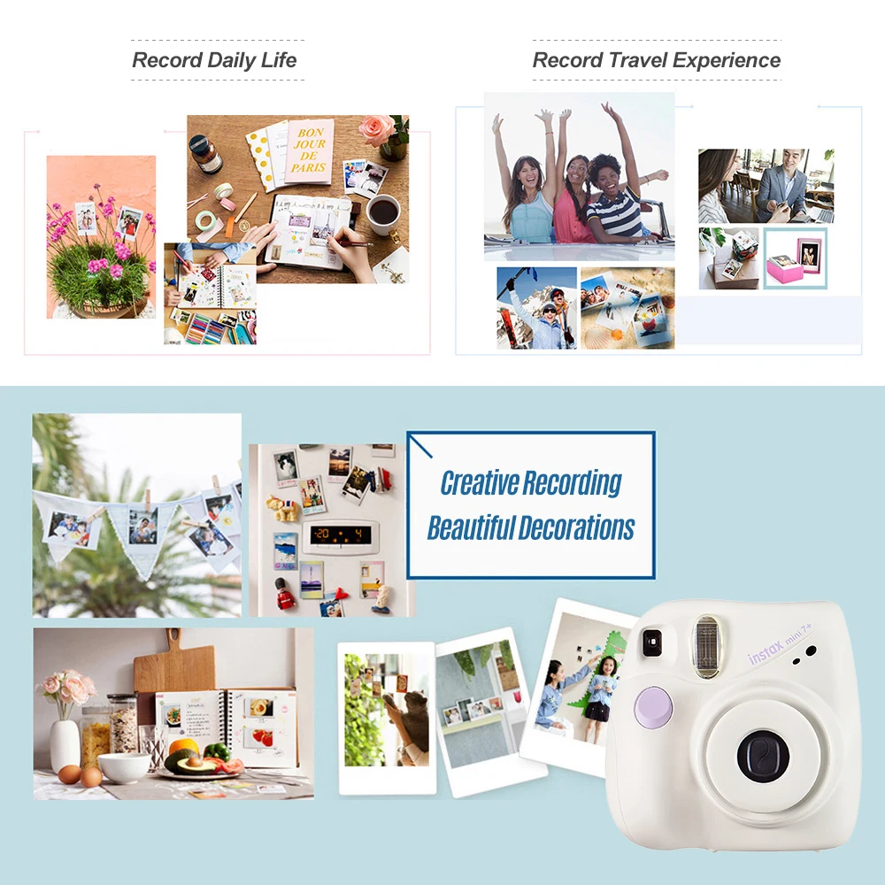 Фотокамера моментальной печати Fujifilm Instax Mini 7 + ремень на запястье с