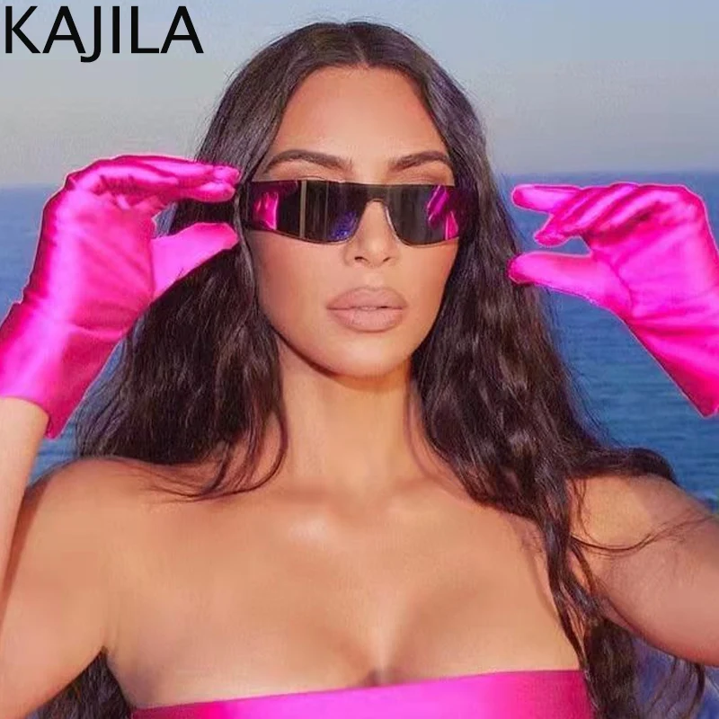 

Rimless Sunglasses Women Once Piece Sports Sun Glasses for Men 2022 Fashion Colorful Vintage Frameless Eyewear Mirror Shades