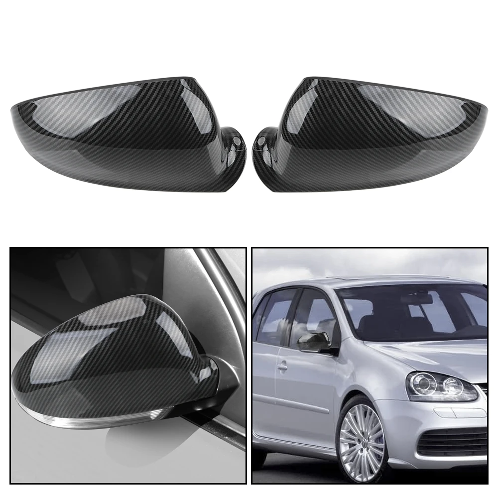 

Боковое крыло, зеркальный чехол, 2 шт., зеркало заднего вида, чехол, колпачки для VW Golf 5 MK5 Jetta 2006-2011, автомобильные аксессуары из углеродного волокна